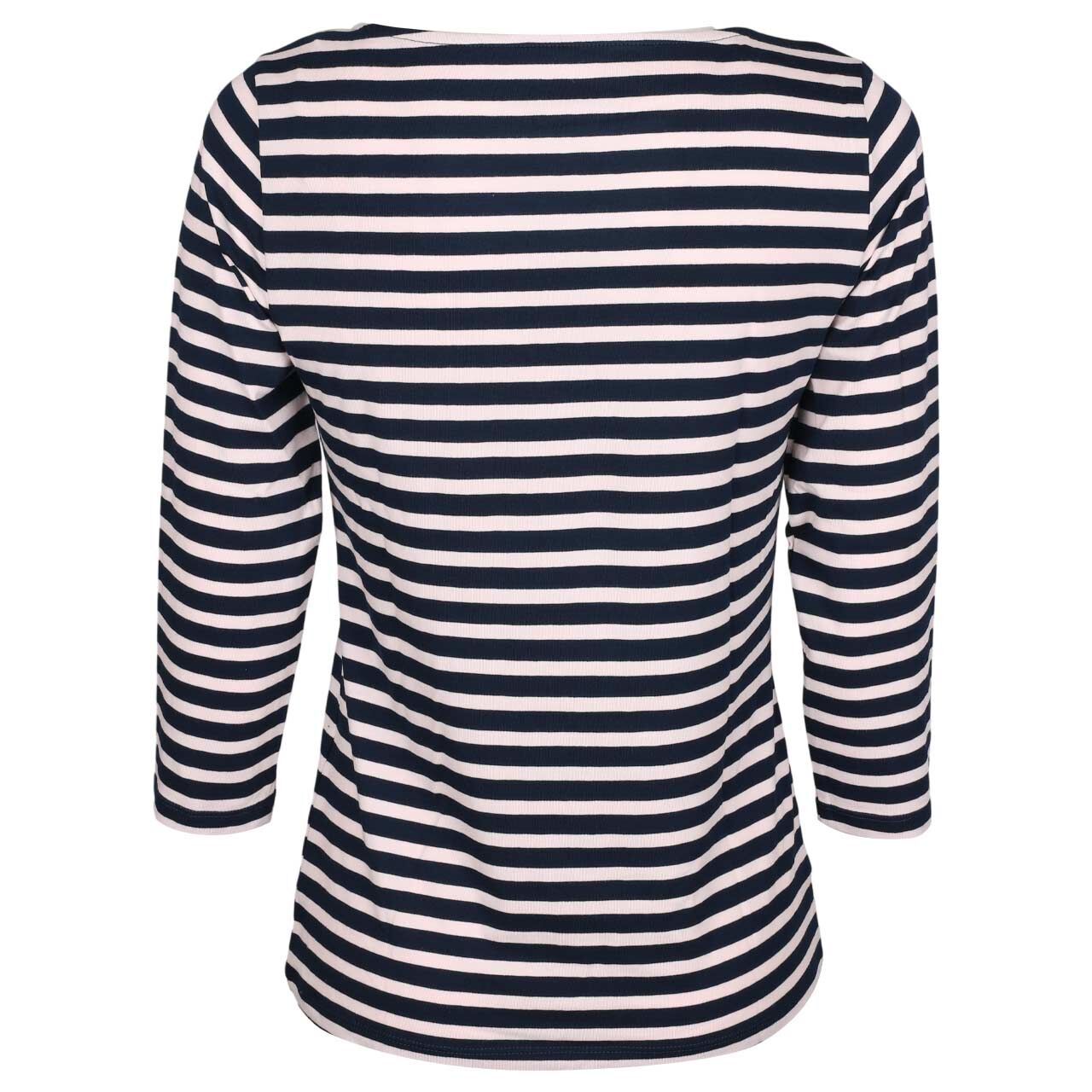 Damen 3/4 Arm Shirt von Munich Freedom in Blau-Rosa gestreift, Rückansicht