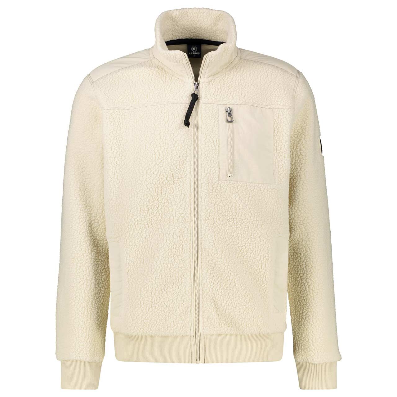 Lerros Herren Teddyjacke foam white