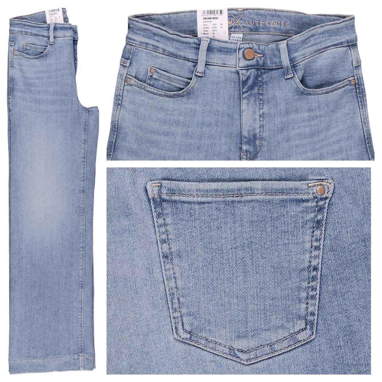 MAC Dream Wide Jeans light blue clouds wash authentic