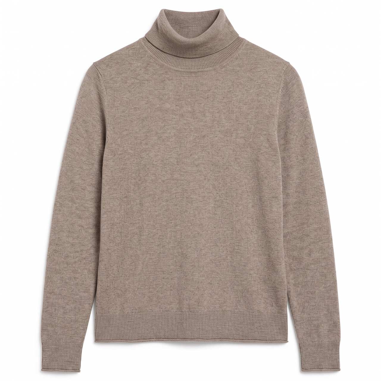 s.Oliver Damen Rollkragen Pullover brown taupe melange