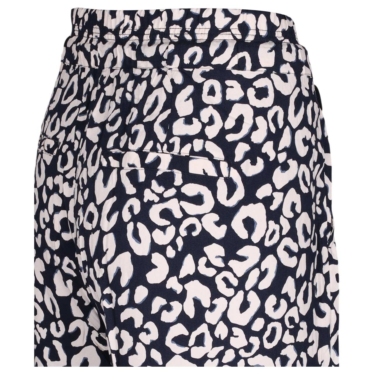 Damenhose Neele Wideleg von Cecil in Dunkelblau mit Print, detaillierte Rückansicht