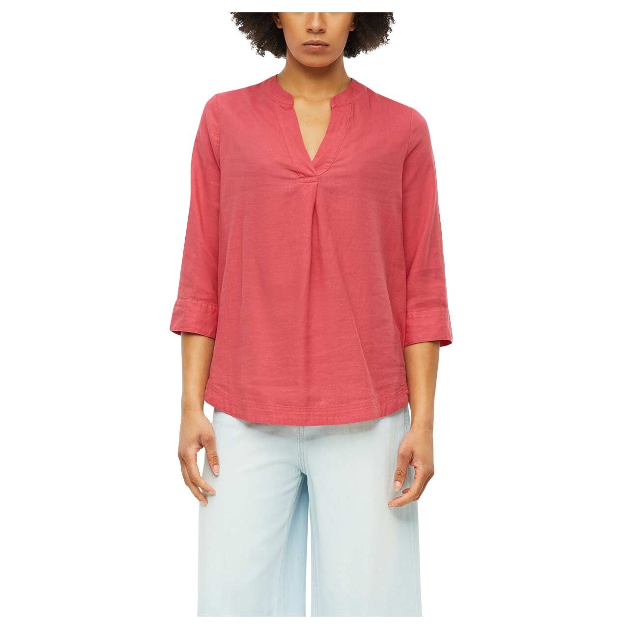 Damen 3/4 Arm Bluse von s.Oliver in Pink, Vorderansicht am Model