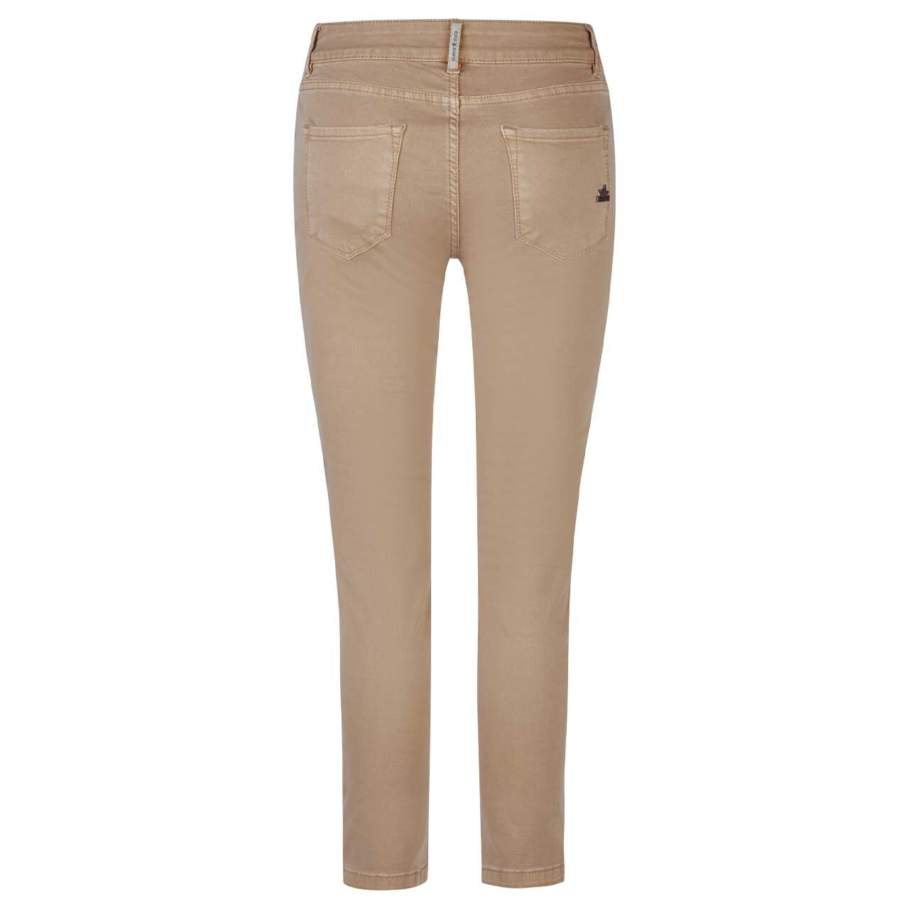 Damen Baumwollhose Italy V 7/8 Stretch Twill von Buena Vista in Hellbraun, Rückansicht