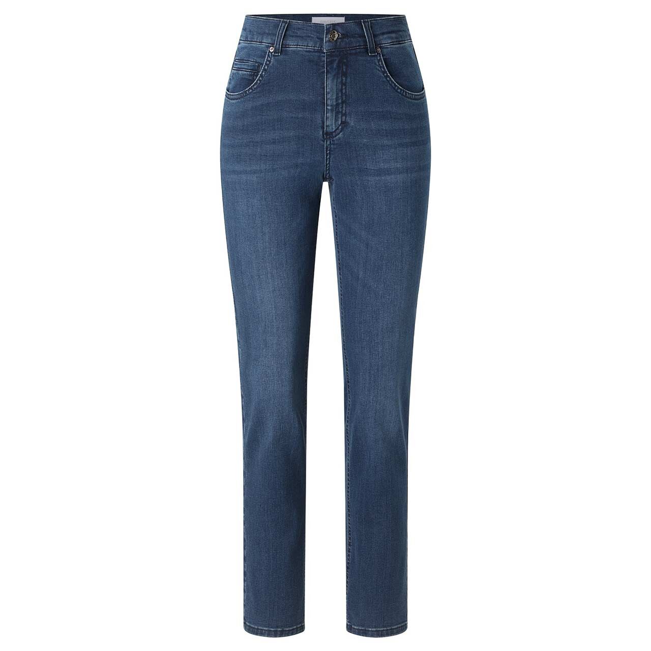 Damenjeans Cici von Angels in Blau angewaschen, Vorderansicht