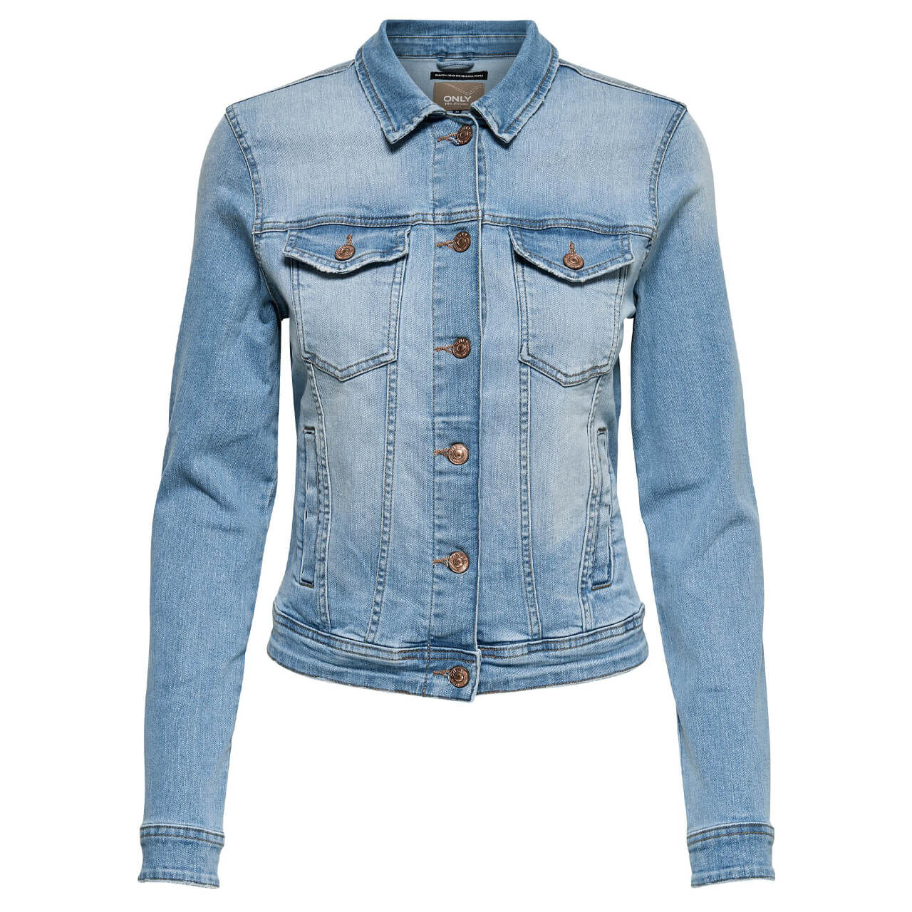 only-onltia-life-dnm-jacket-light-blue-denim-ansicht Only Tia Jeansjacke für Damen in Hellblau verwaschen, FarbNr.: 177934