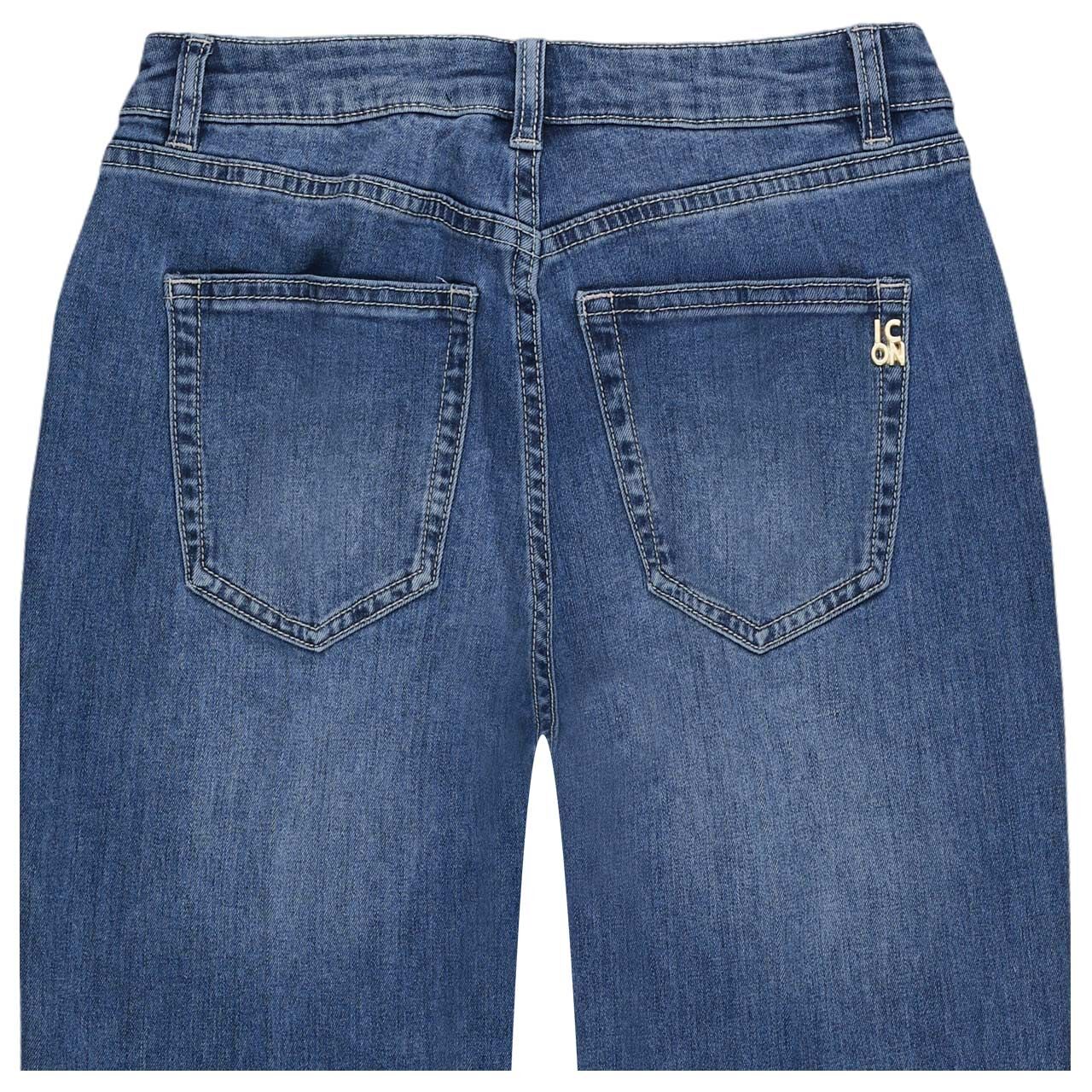 Damenjeans Rainbow von Senoritas ICON in Blau angewaschen, Rückansicht
