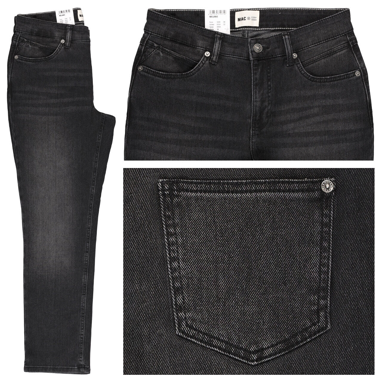 MAC Melanie Jeans black used wash thermo denim MAC Melanie Jeans black used wash thermo denim