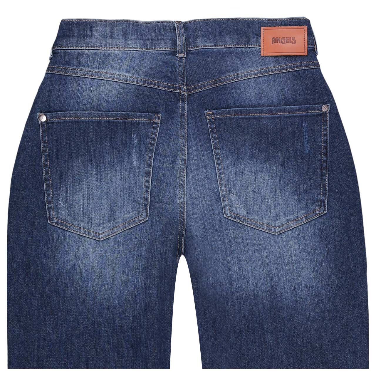 Damen 7/8 Jeans Liberta TU von Angels in Blau verwaschen mit Destroyed-Effekten, detaillierte Rückansicht