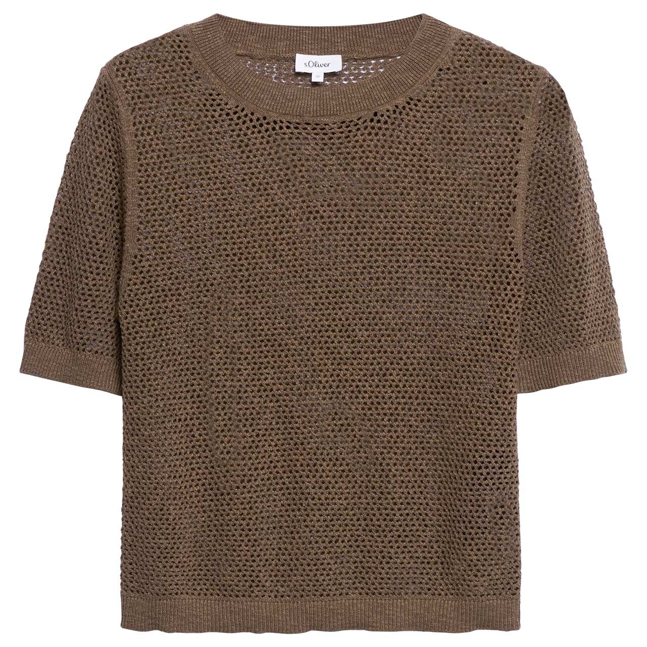s.Oliver Damen Kurzarm Pullover teak brown