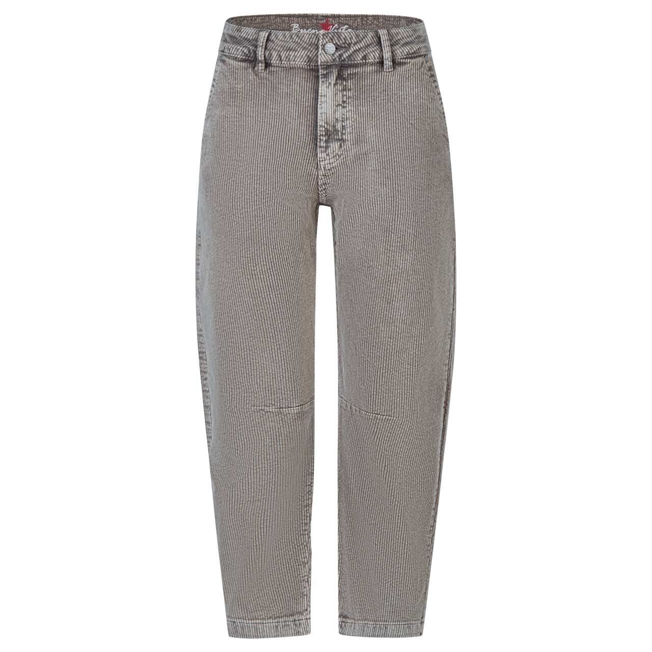Damen Cordhose Barrel 7/8 Corduroy von Buena Vista in Hellbraun, Vorderansicht