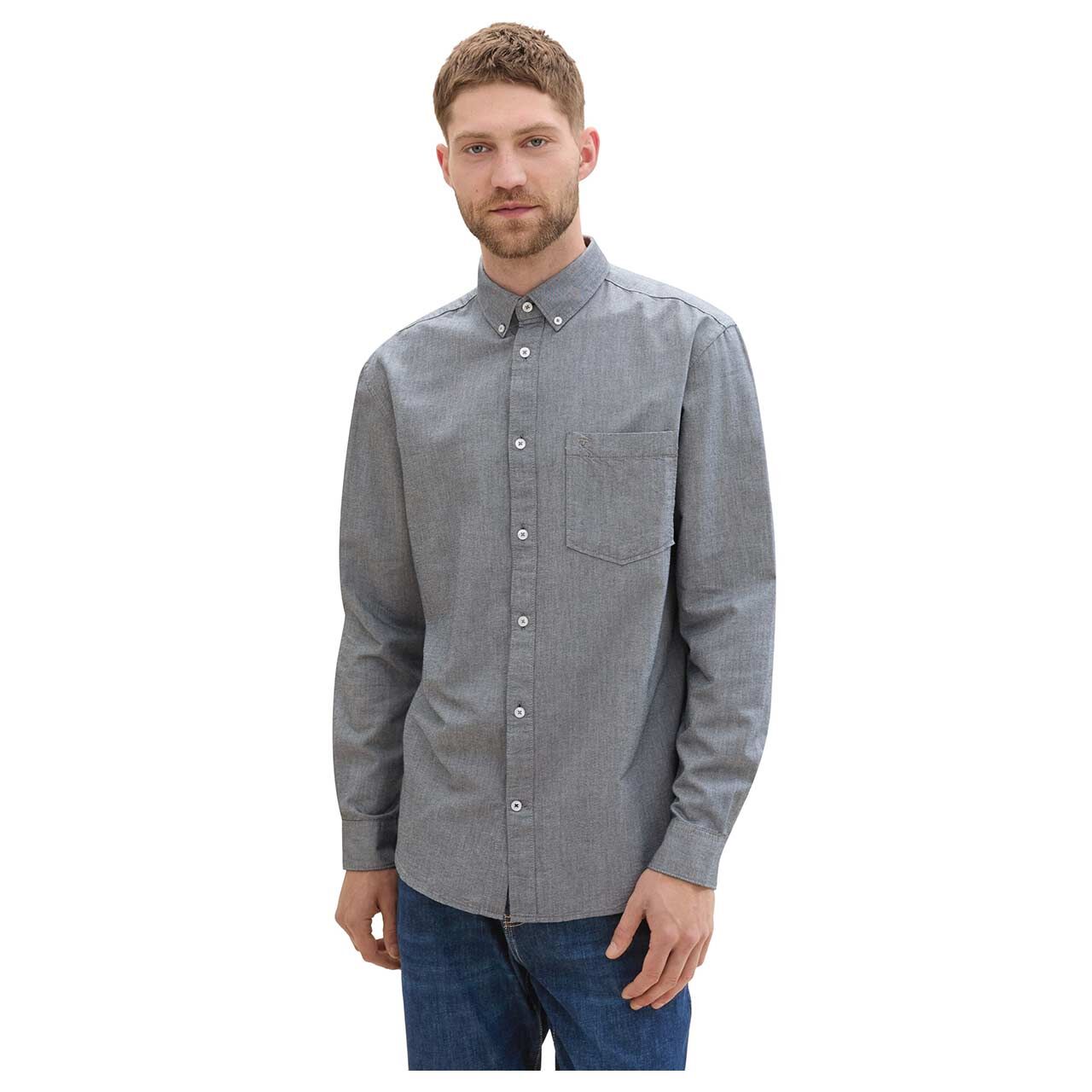 Tom Tailor Herren Hemd navy chambray