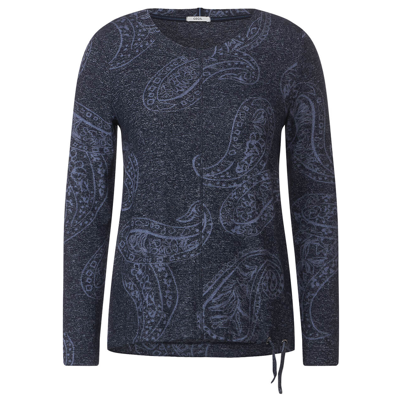 Super beliebt, hohe Qualität garantiert Cecil Langarm Shirt Paisley | in kaufen Blau 24189