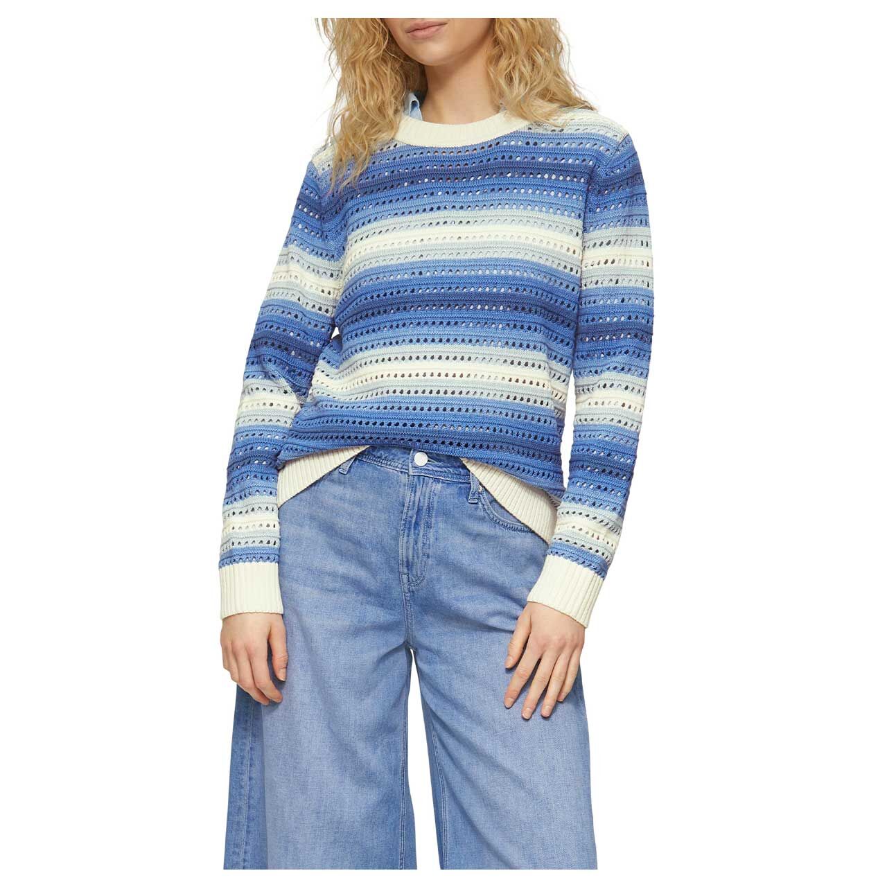 s.Oliver Damen Pullover blue stripes