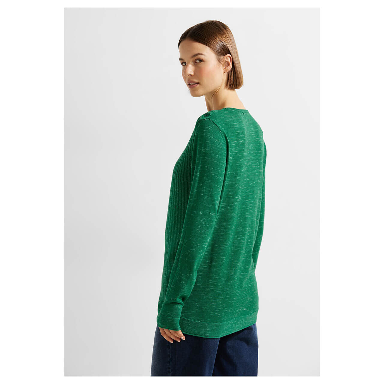  Cecil Damen Pullover Structured Roundneck heather easy green