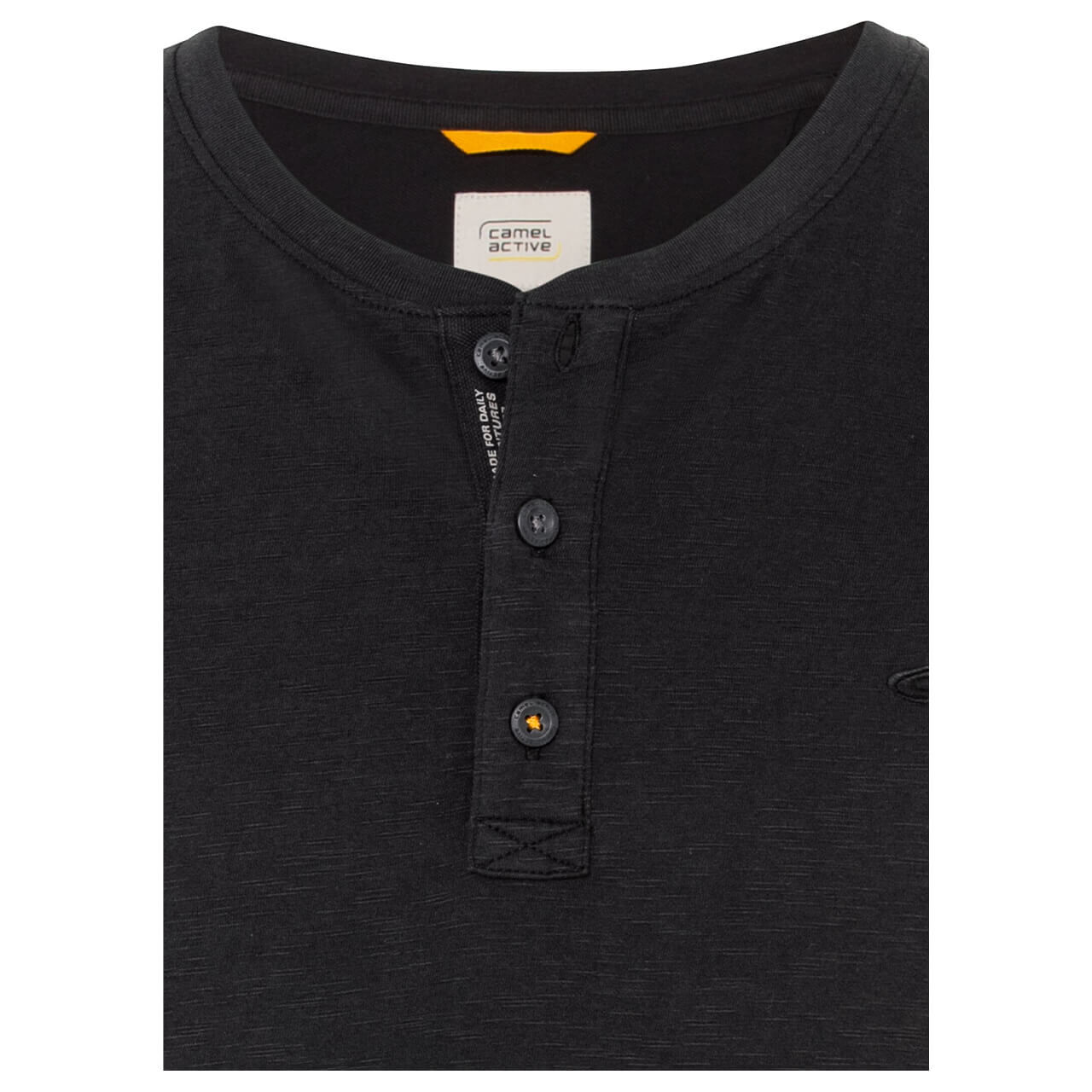 Camel active Herren T-Shirt Henley asphalt