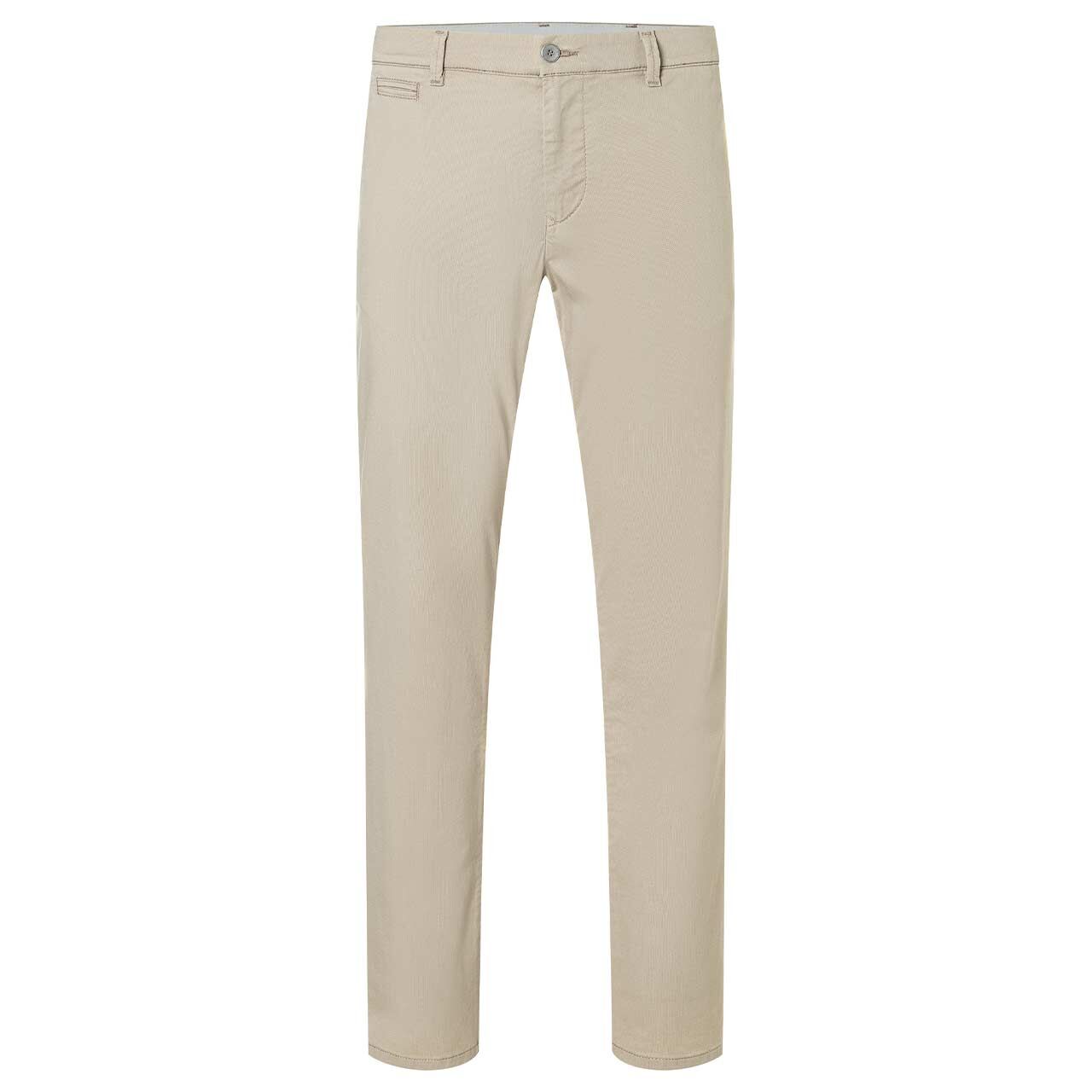 Herren Lennox Chino Baumwollhose von MAC in Beige mit Print, Vorderansicht