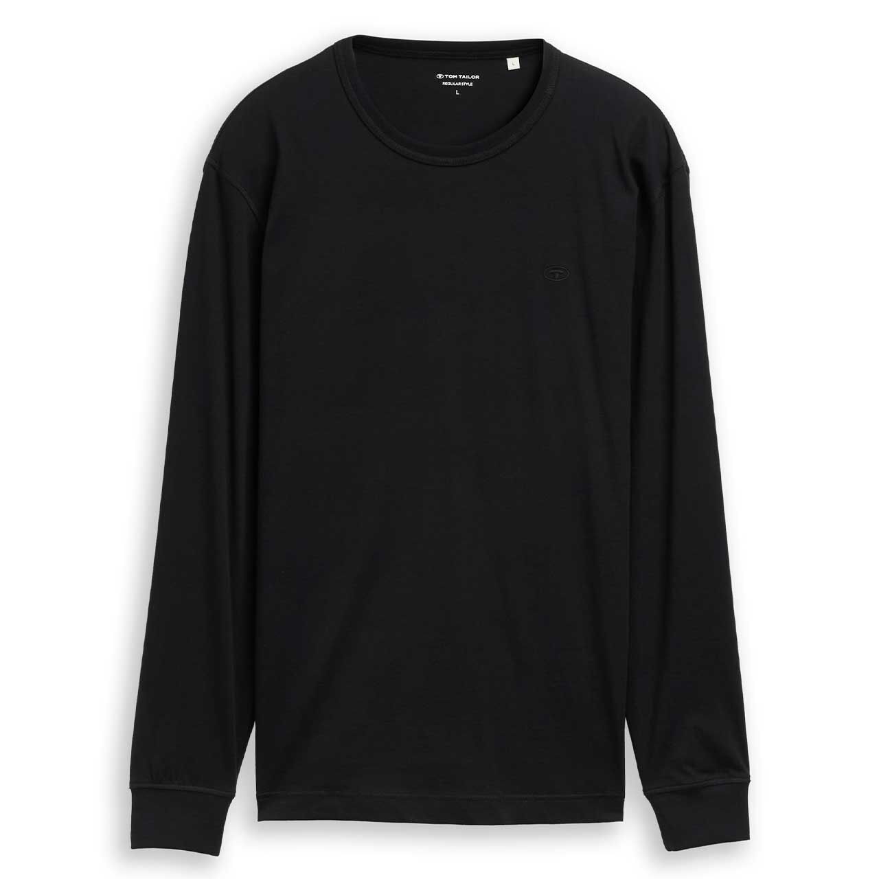 Tom Tailor Herren Langarm Shirt basic black