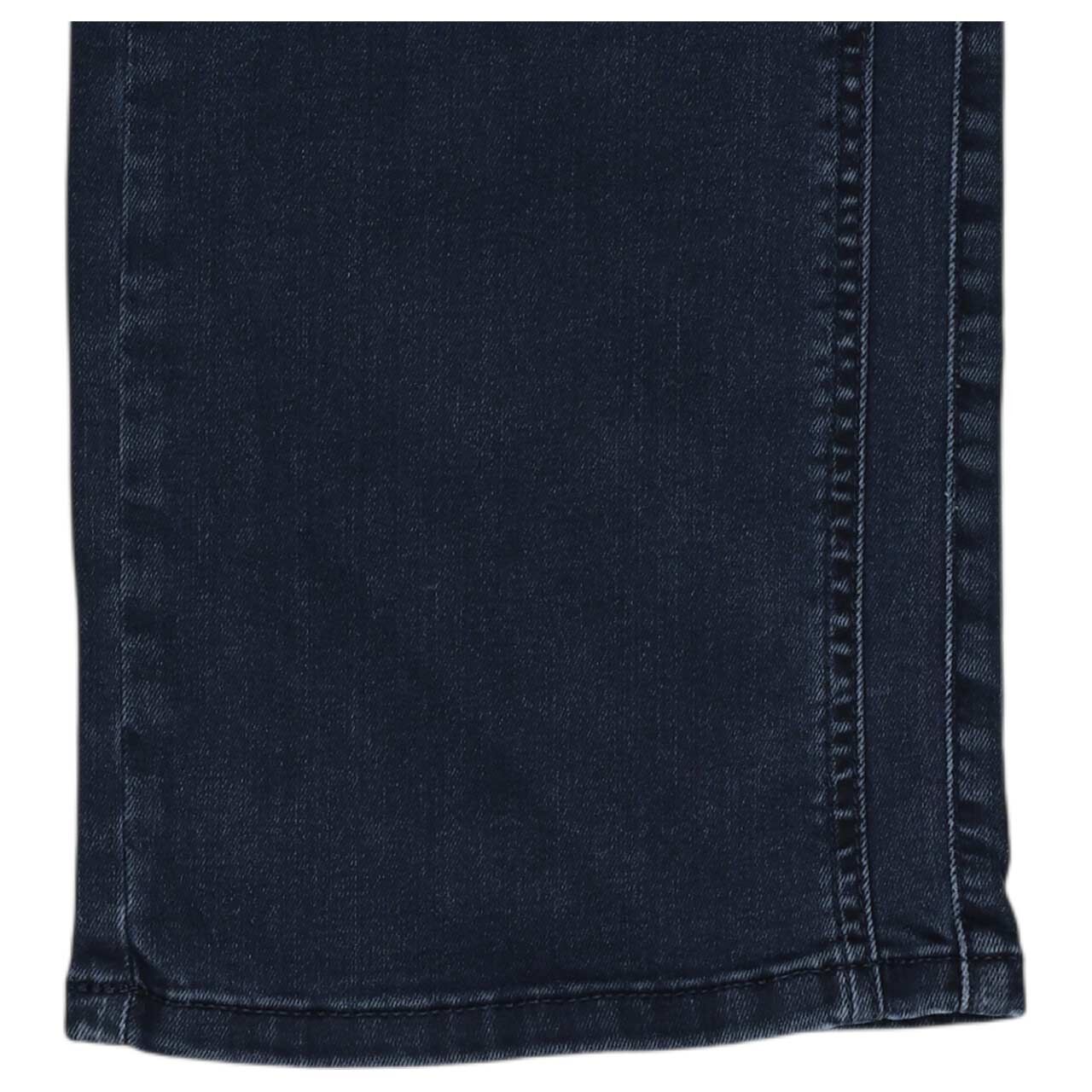 Stretch Damenjeans Laura von MAC in Dunkelblau angewaschen, Detailansicht Saum