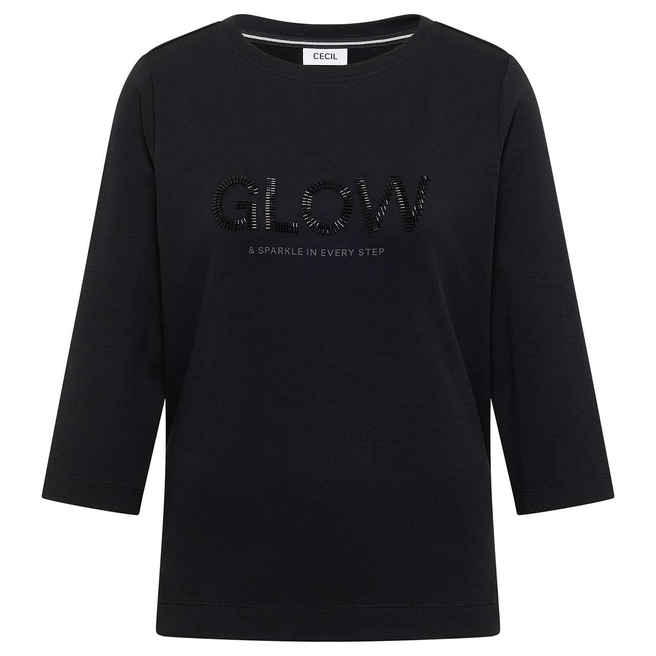 Cecil Damen 3/4 Arm Shirt Glow Beads black