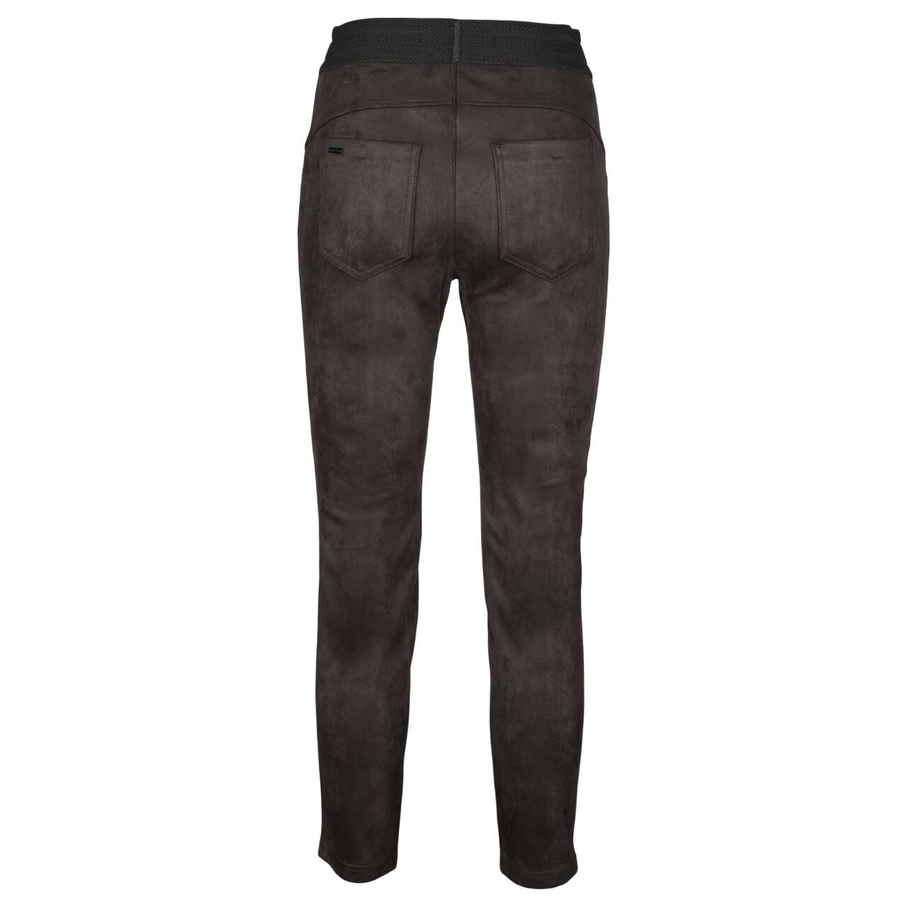 Damen Ankle Hose Hope Velours von Street One in Dunkelbraun, Rückansicht