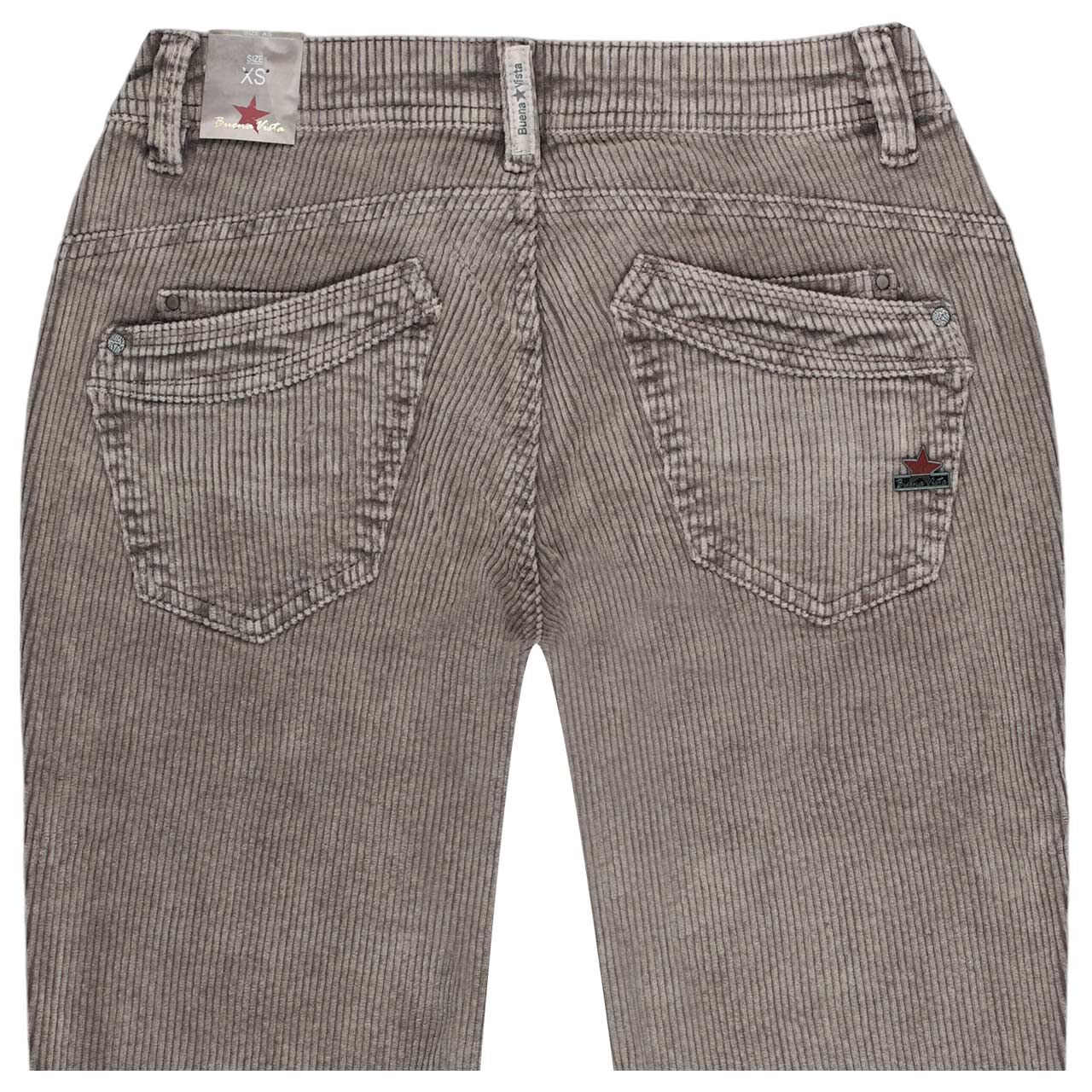 Damen Ankle Hose Malibu Cropped Corduroy in Hellbraun, detaillierte Rückansicht