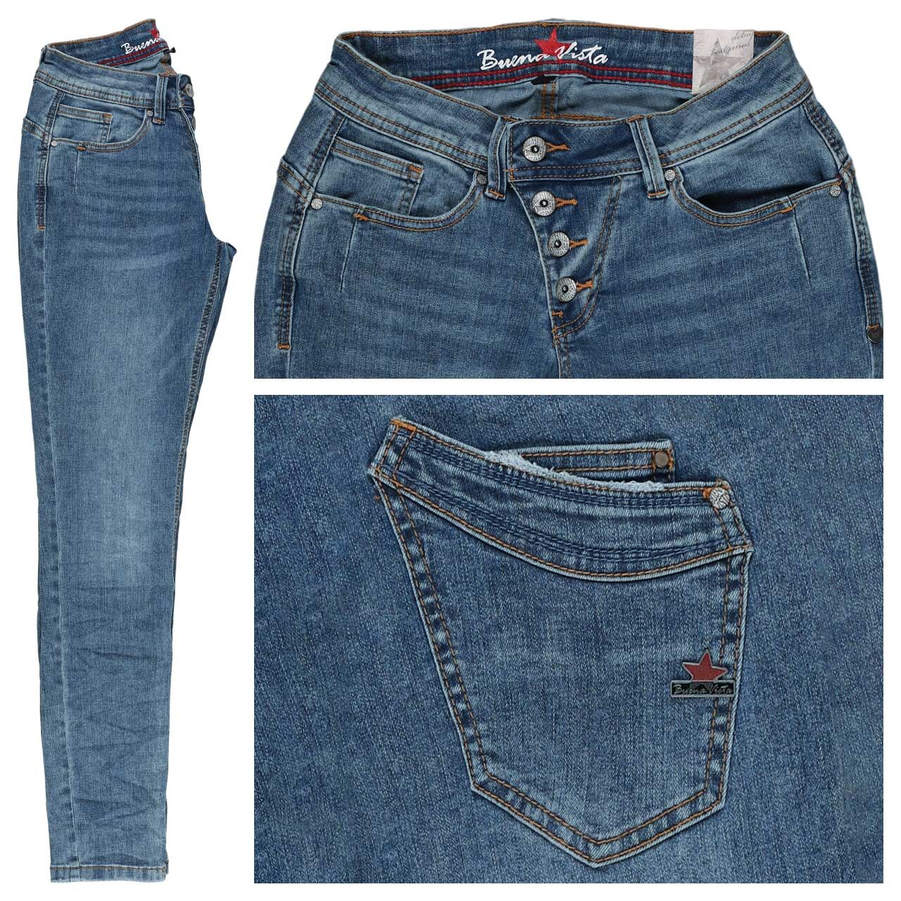 Buena Vista Malibu Cropped Stretch Denim Ankle Jeans bright denim