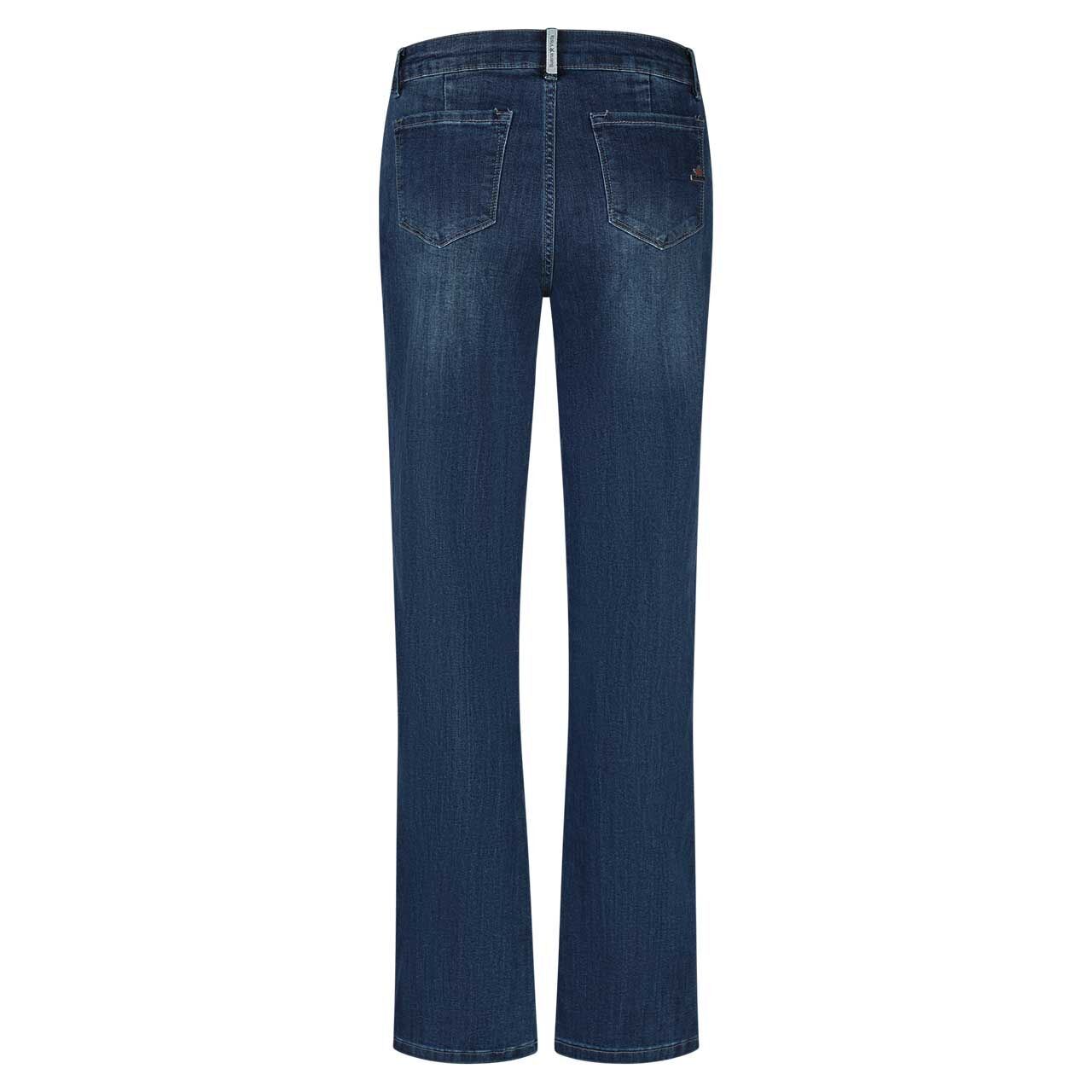 Damenjeans Stella-Zip Straight Stretch Denim von Buena Vista in Dunkelblau angewaschen, Rückansicht
