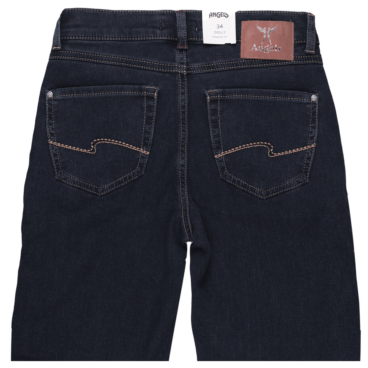 Stretch Damenjeans Dolly von Angels in Dunkelblau, detaillierte Rückansicht