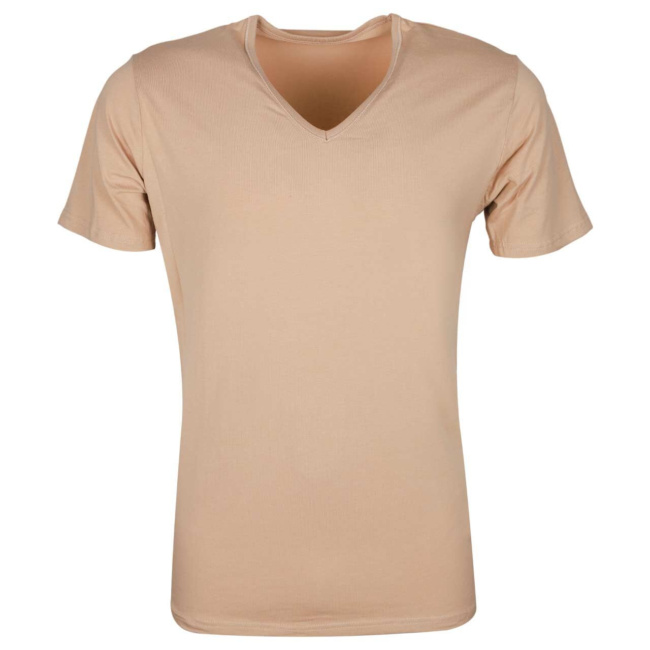 Herren T-Shirts Venti von Casa Moda in Beige, Vorderansicht