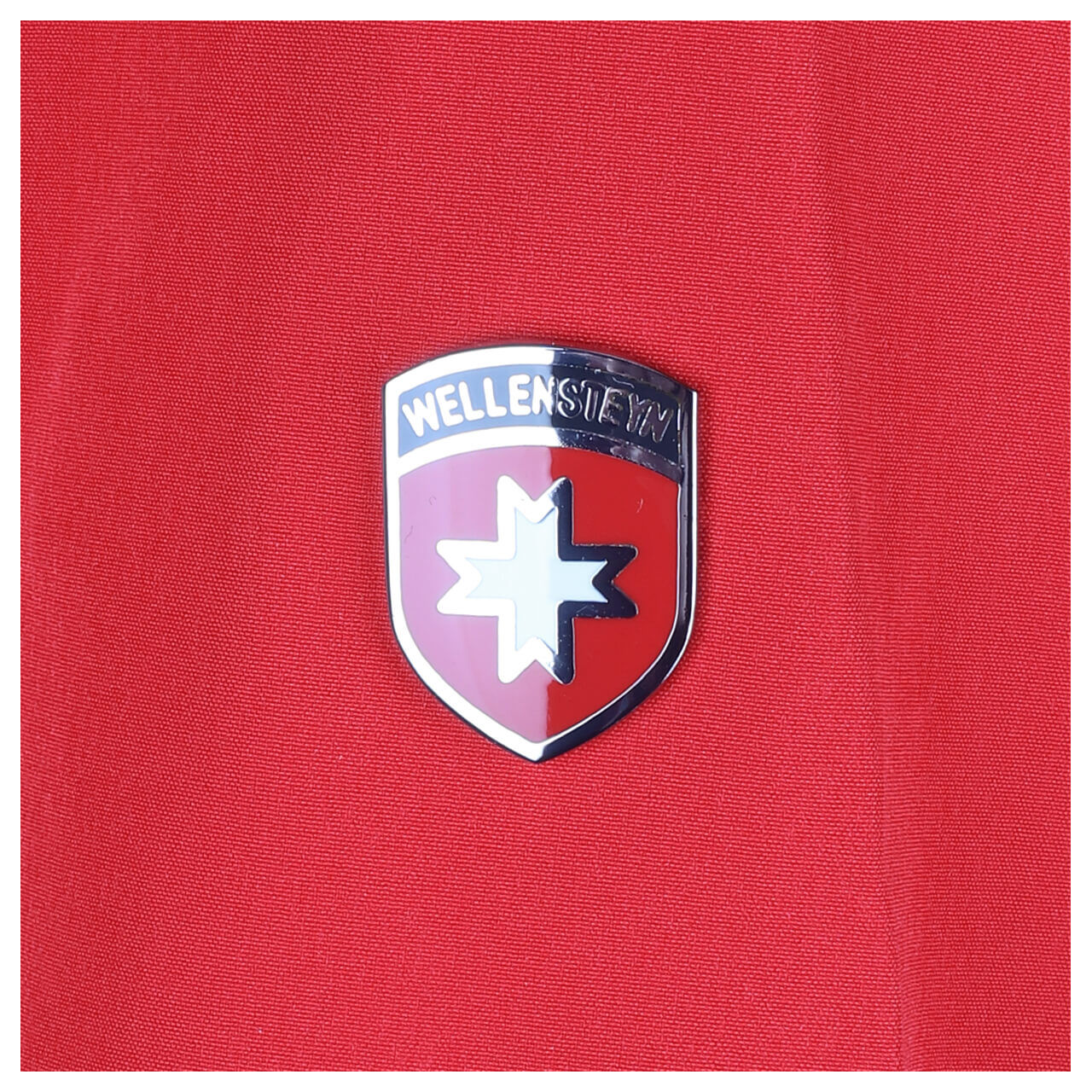 Damen Jacke Modena von Wellensteyn in Rot, Detailansicht Markenlogo