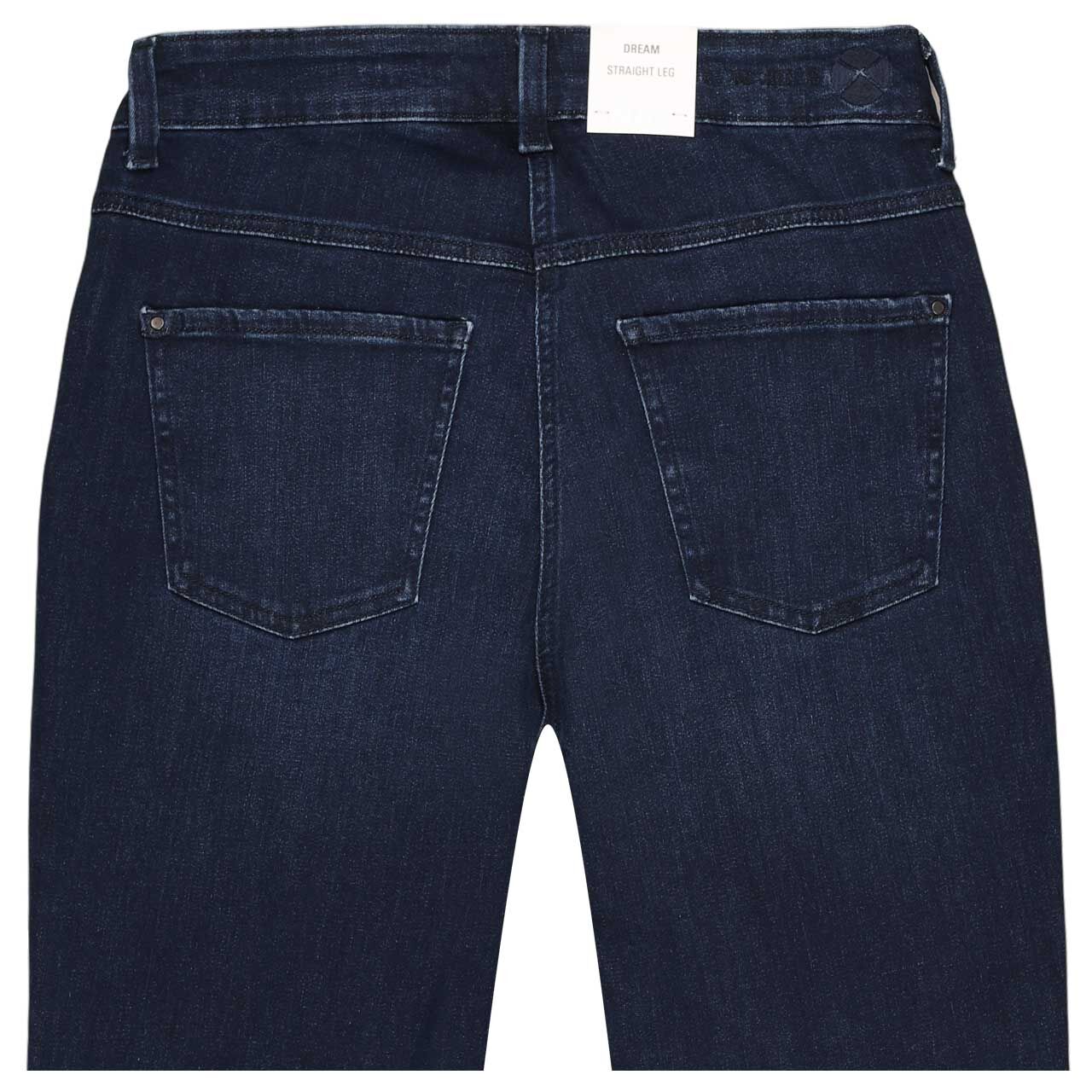 Damenjeans Dream von MAC in Dunkelblau angewaschen, detaillierte Rückansicht