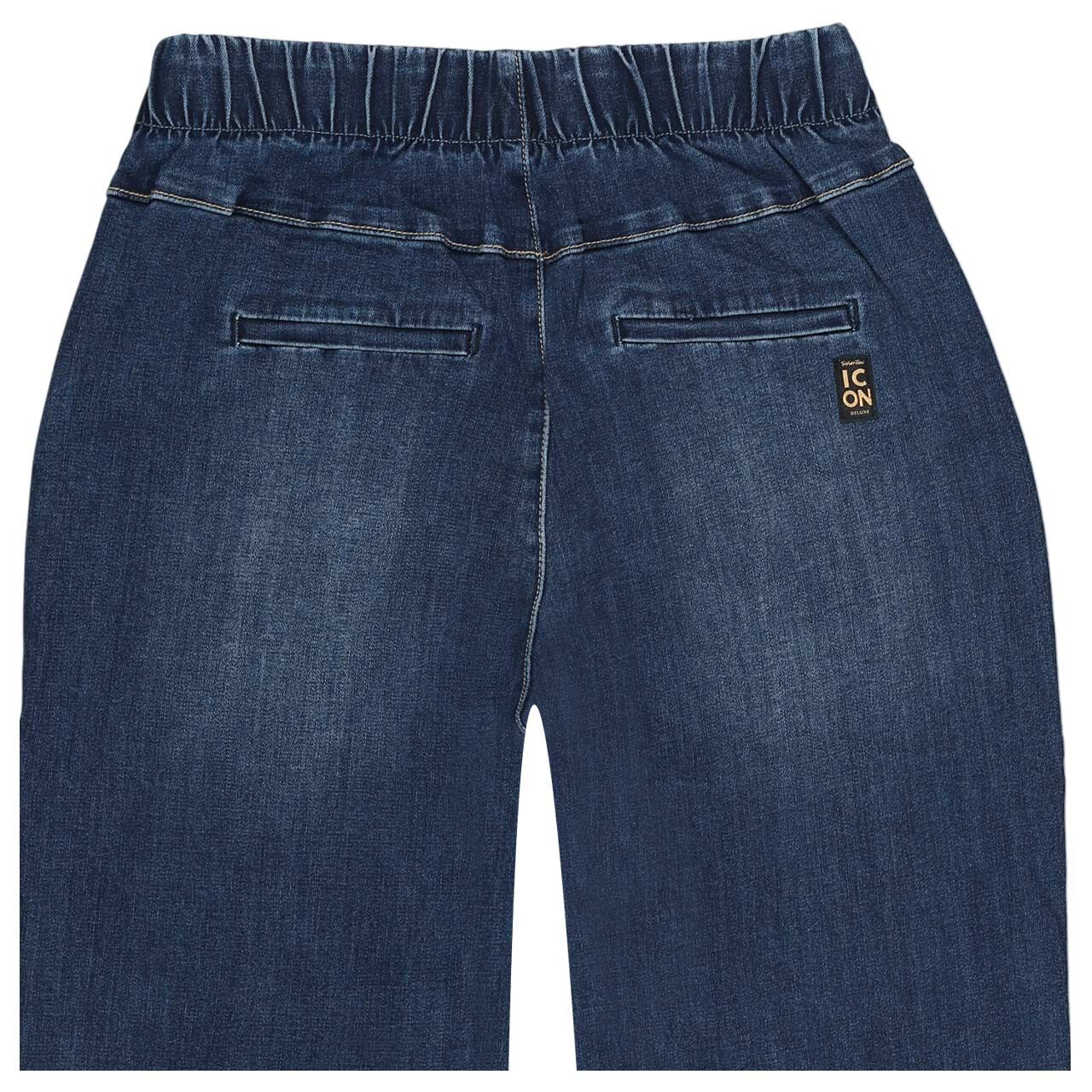 Damen 7/8 Jeans Heartbreaker von Senoritas ICON in Blau angewaschen, detaillierte Rückansicht