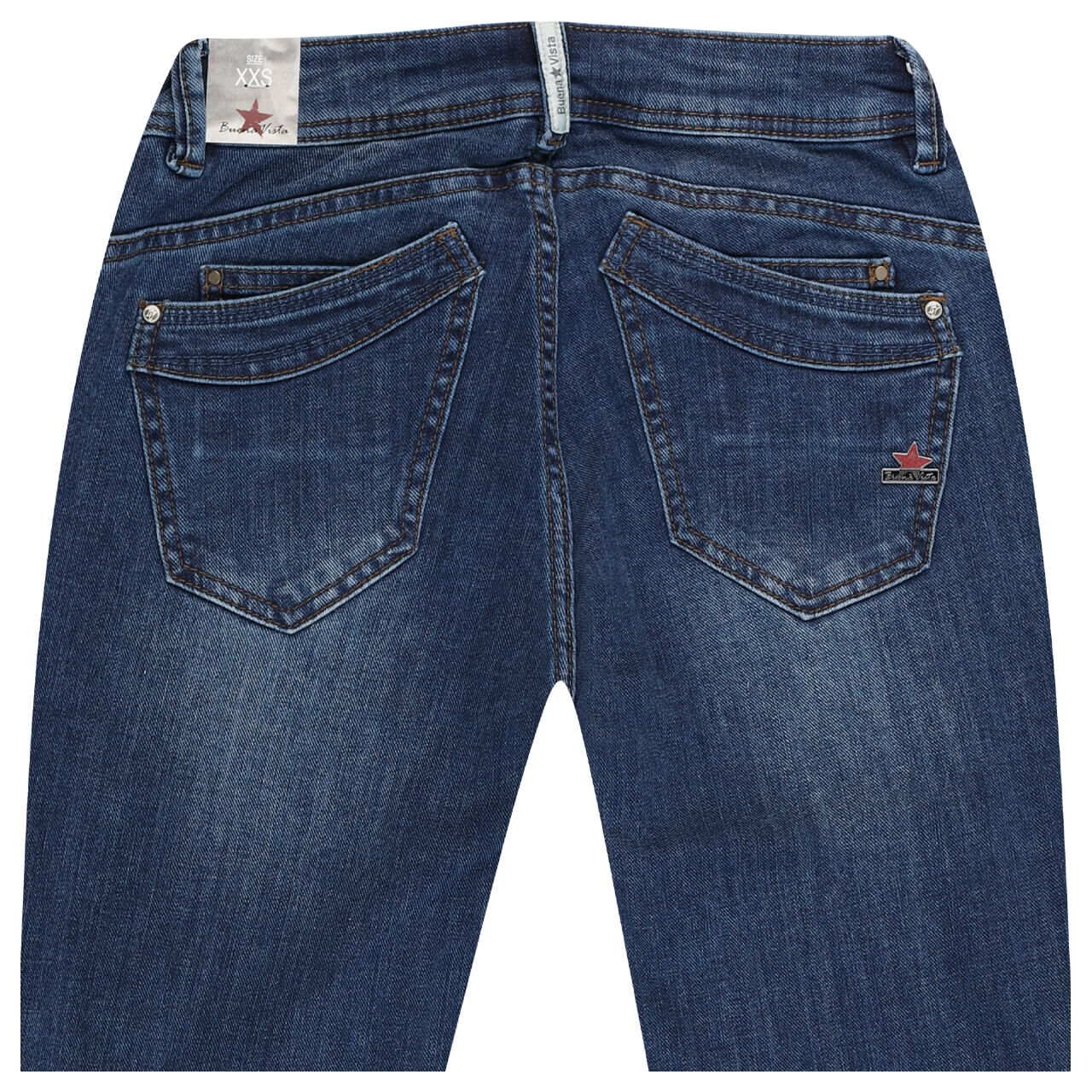 Buena Vista Malibu-Zip Bootcut Stretch Denim Jeans blue denim