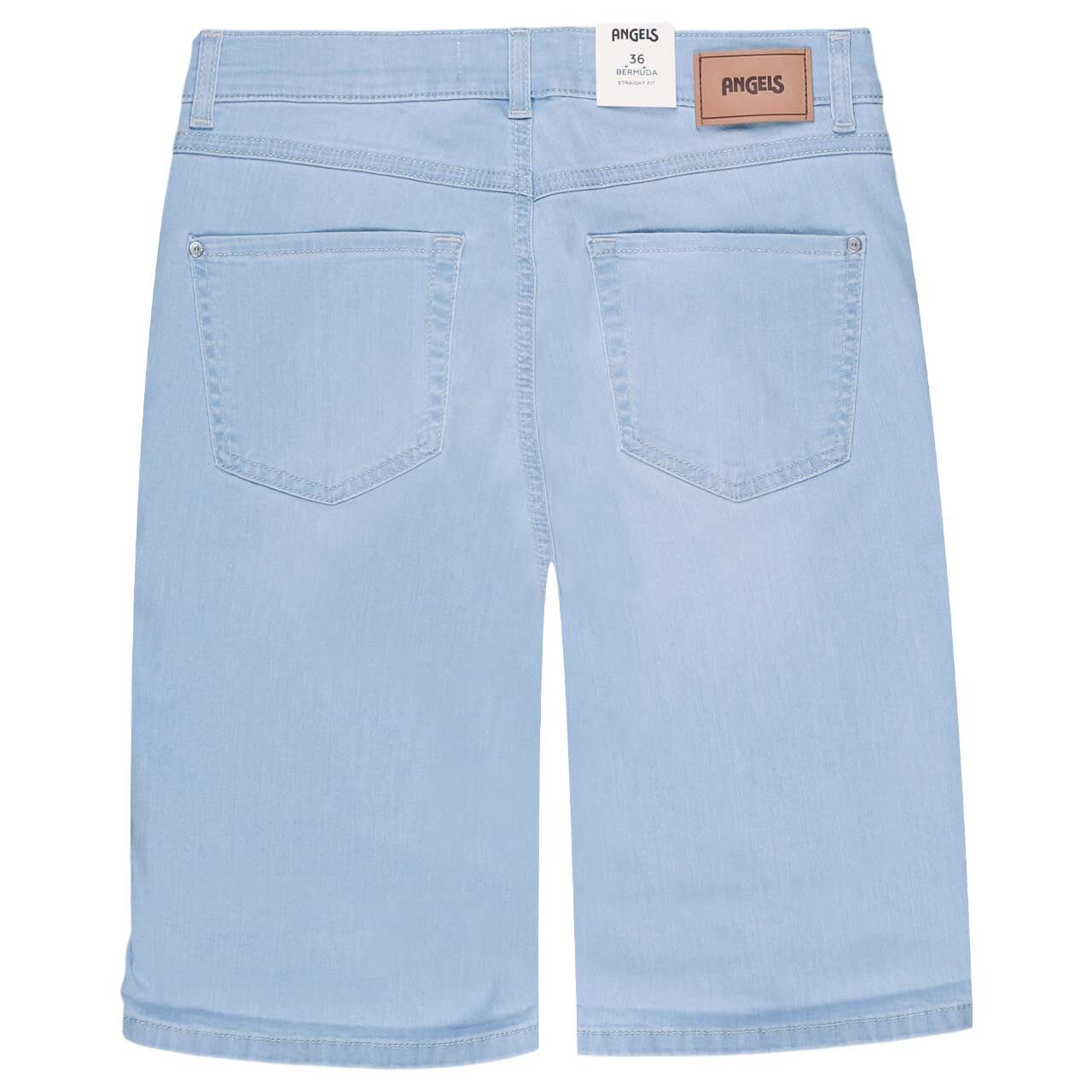 Damen Jeans Bermuda TU von Angels in Hellblau angewaschen, Rückansicht