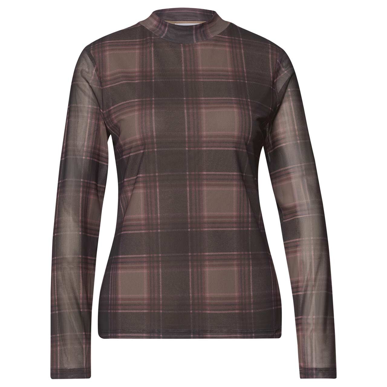 Street One Damen Langarm Shirt Mesh Turtle sanded amber printed