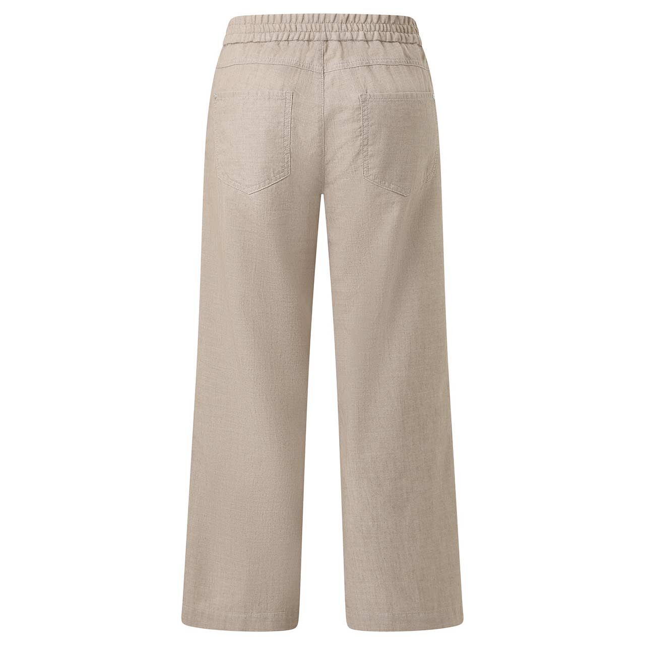 Damen Linn Jump 7/8 Baumwollhose in Hellbraun, Rückansicht