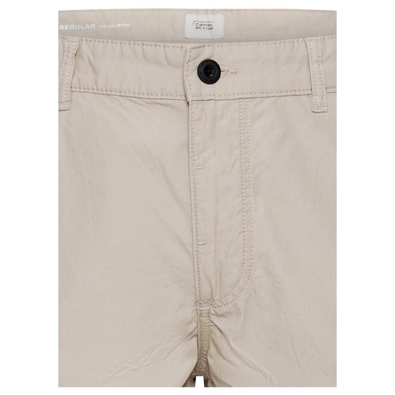 Herren 3/4 Cargo Baumwollhose von Camel active in Beige, detaillierte Vorderansicht
