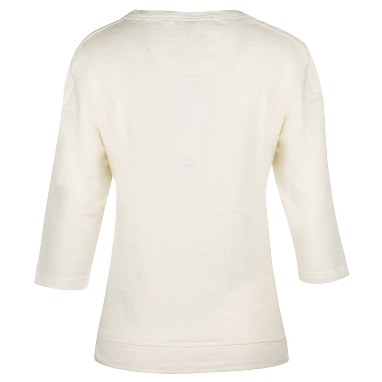 Soquesto 3/4 Arm Pullover für Damen in Cremeweiß mit Print, FarbNr.: 5200