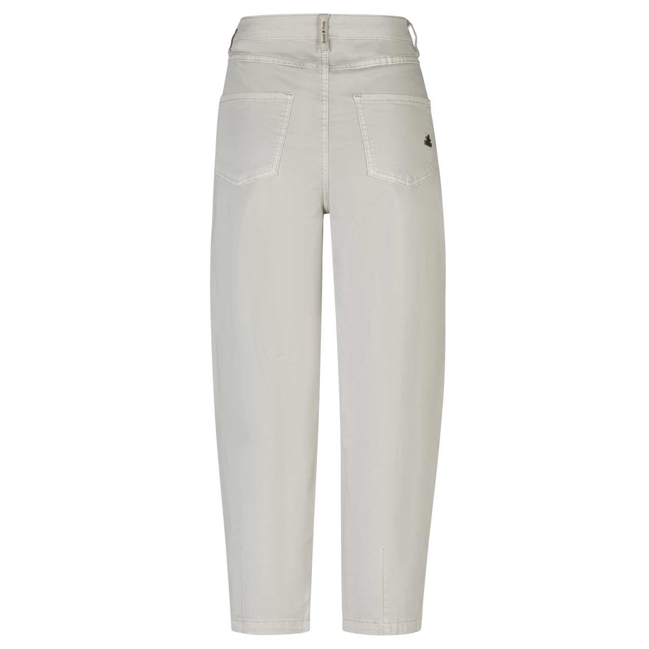 Stretch Damen Baumwollhose Ballon 7/8 Summer Twill von Buena Vista in Zartgrau, Rückansicht