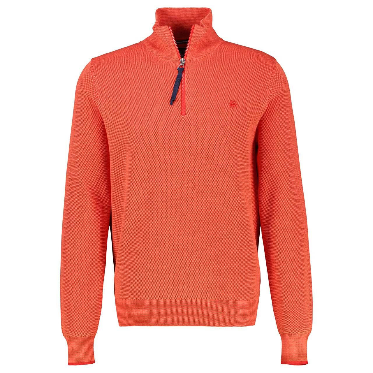Lerros Herren Pullover Troyer vivid red