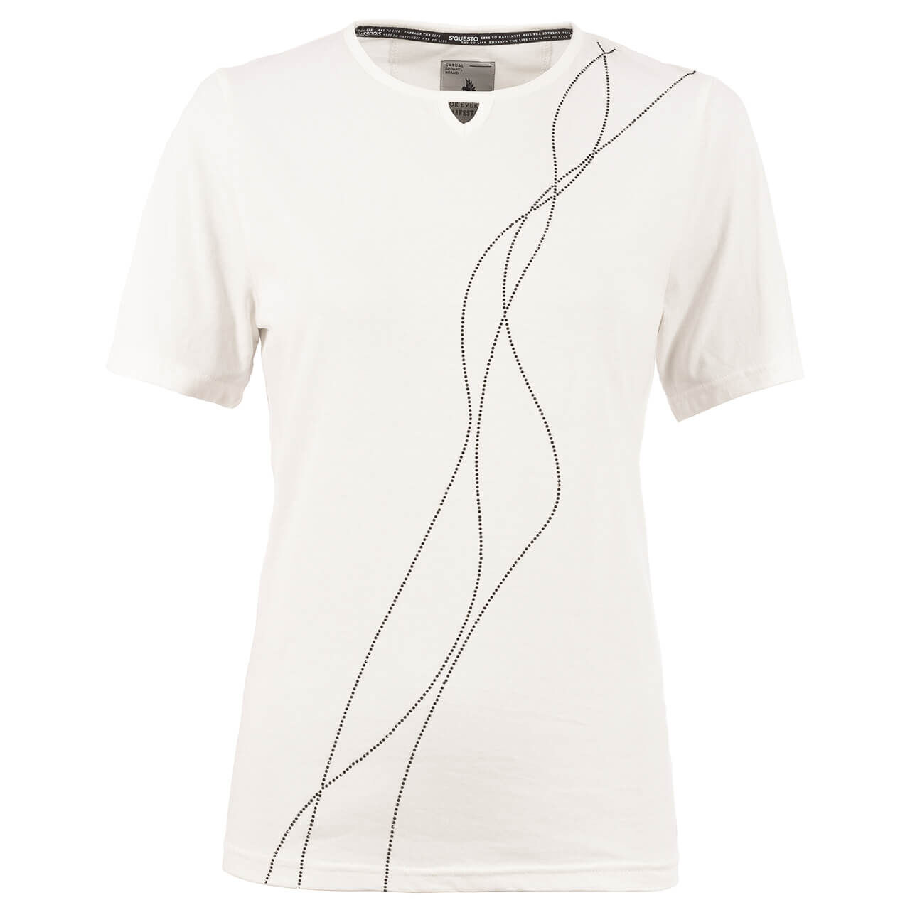 Soquesto Damen T-Shirt elegant off white 