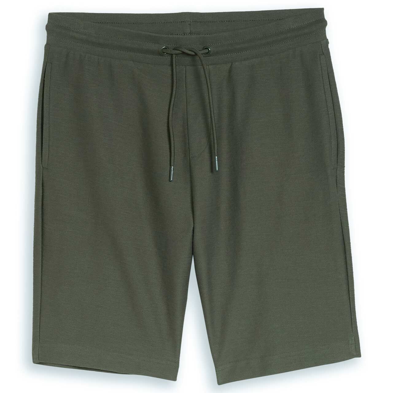 Herren Structured Shorts von Tom Tailor in Dunkelgrün, Vorderansicht
