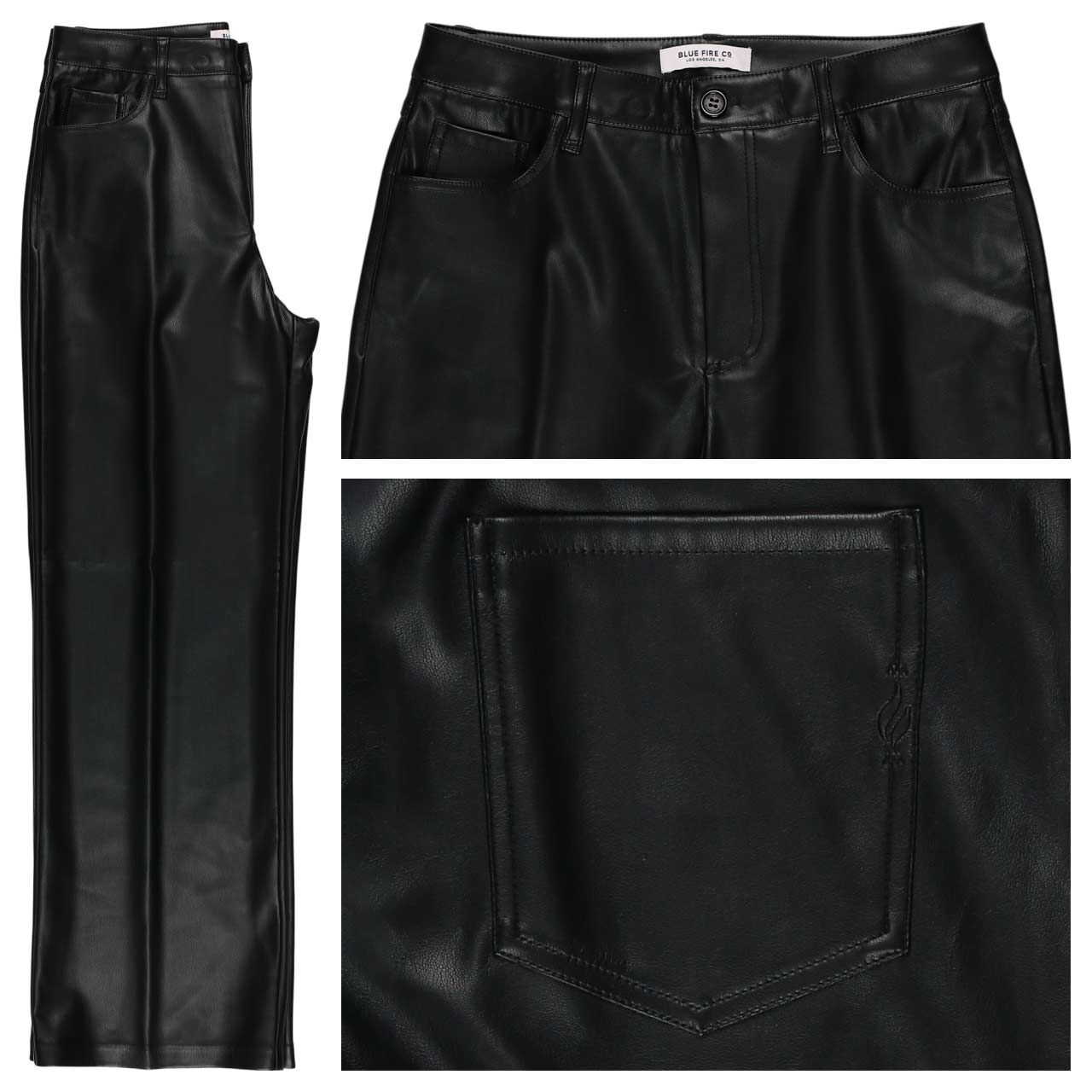 Blue Fire Judy Hose black leather