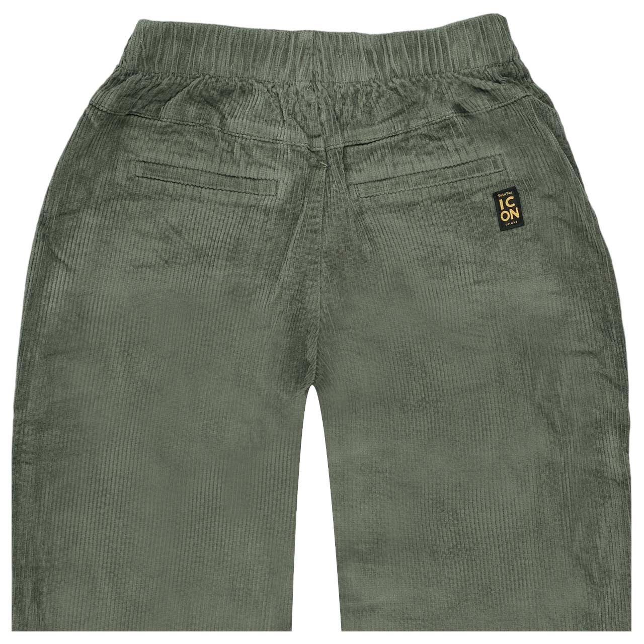 Damen 7/8 Cordhose Heartbreaker von Senoritas ICON in Graugrün, detaillierte Rückansicht