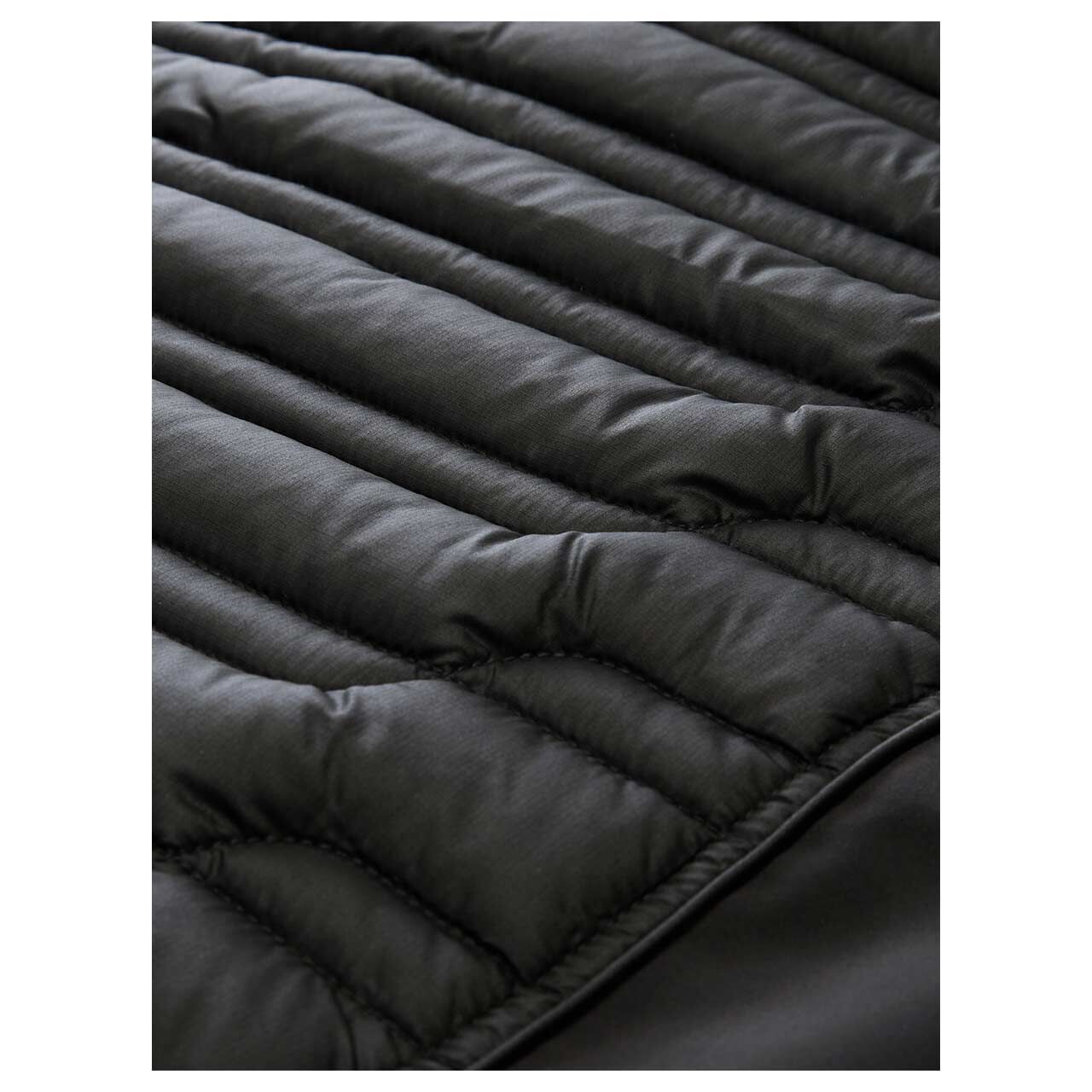 Herren Weste Hybrid Vest von Tom Tailor in Schwarz, Ganzkörperansicht am Modell
