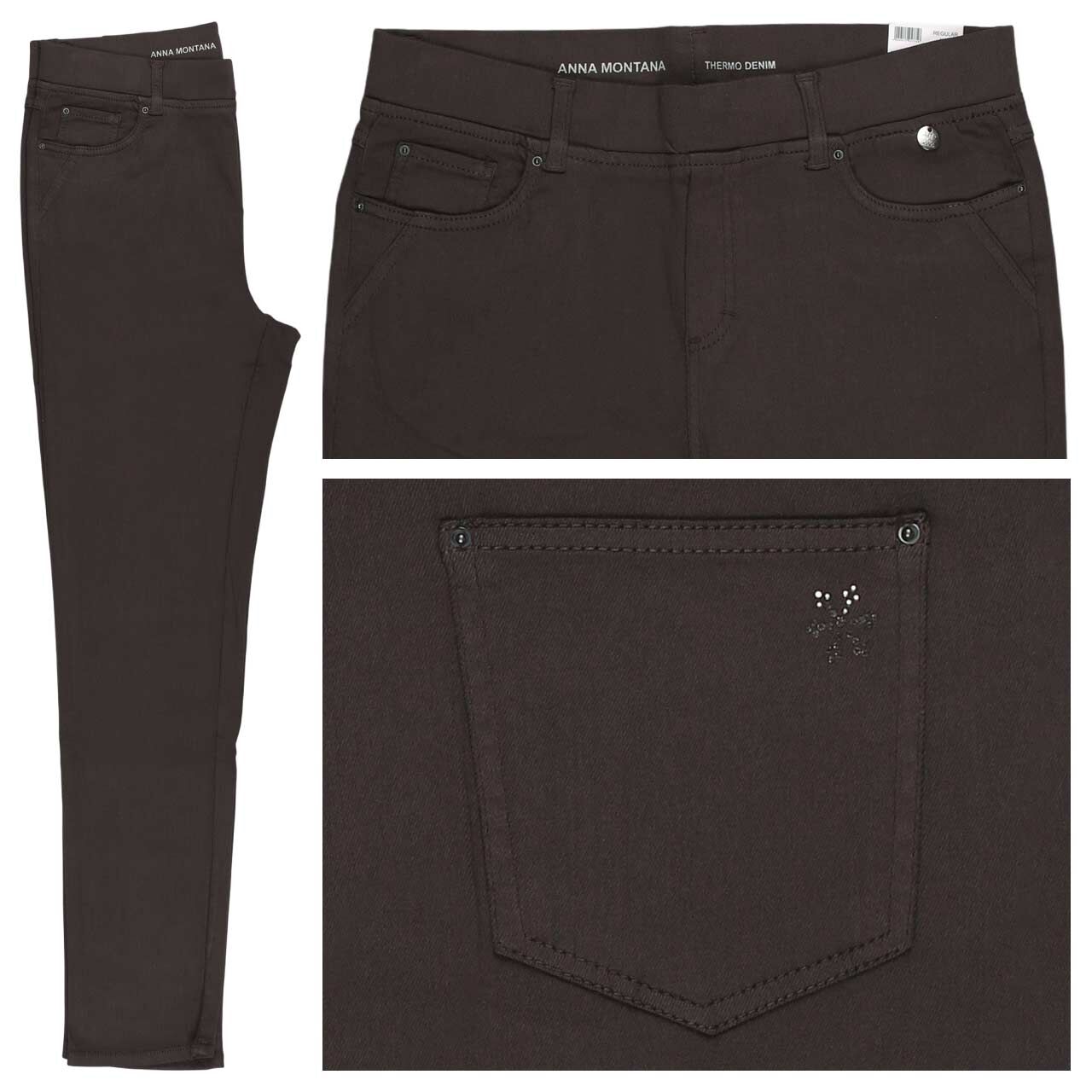 Anna Montana Angelika Jeans brown thermo denim