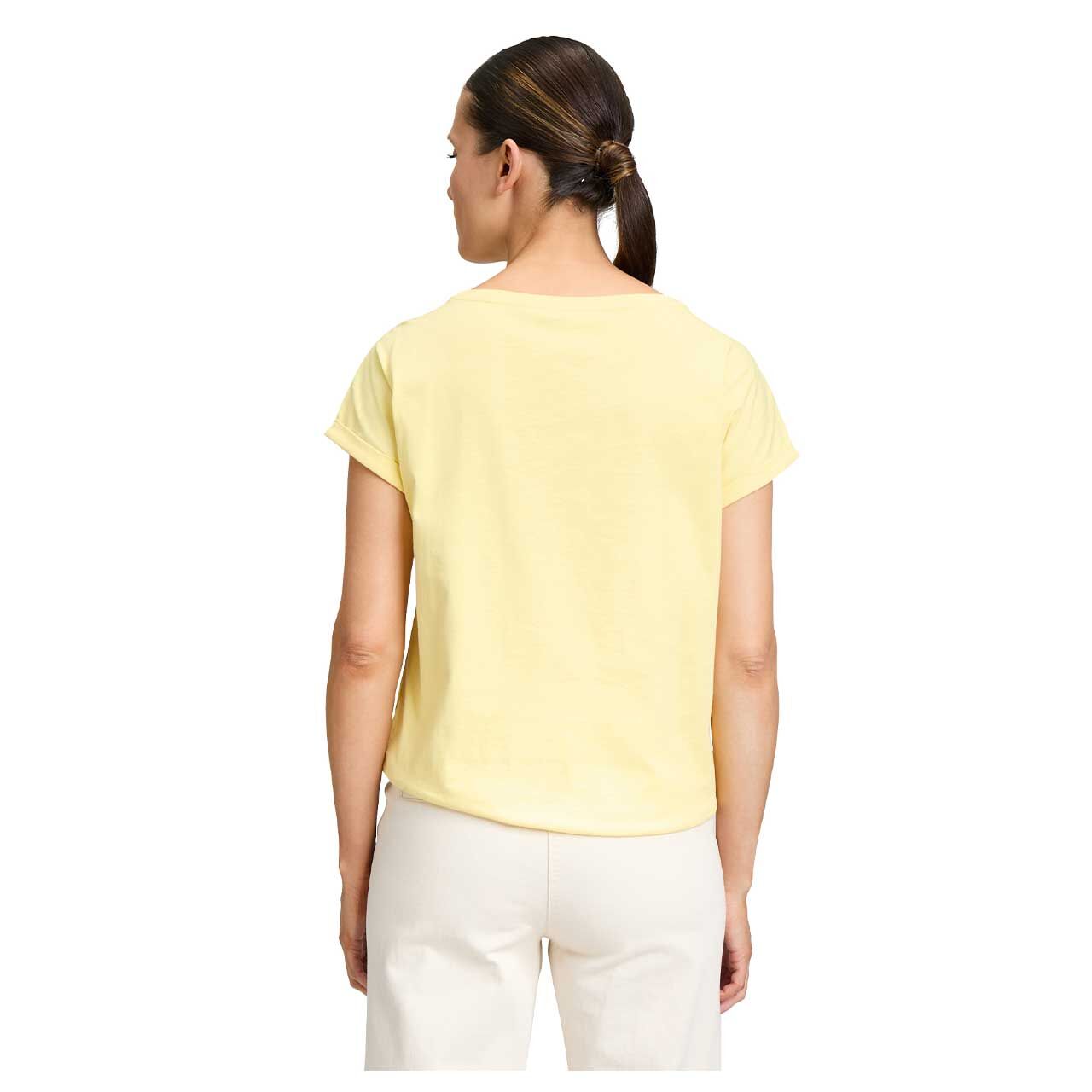 Damen T-Shirt von Betty Barclay in Gelb, Rückansicht Oberkörper getragen