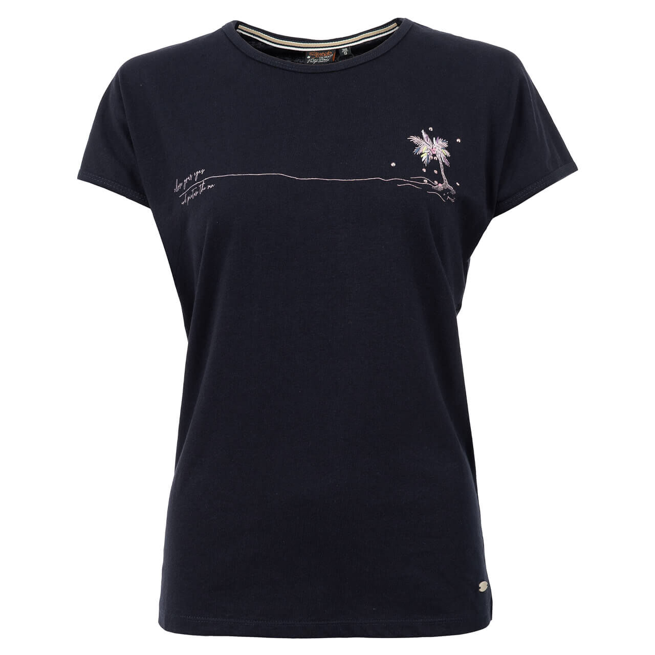 Soquesto T-Shirt für Damen in Dunkelblau mit Print, FarbNr.: 2800