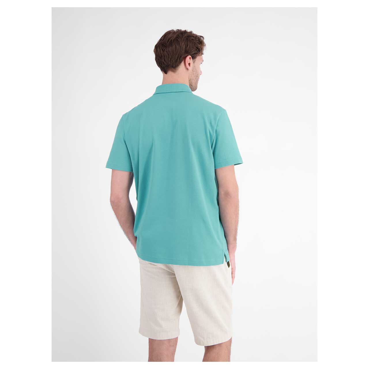 Herren Poloshirt von Lerros in Hellblau, Rückansicht am Model