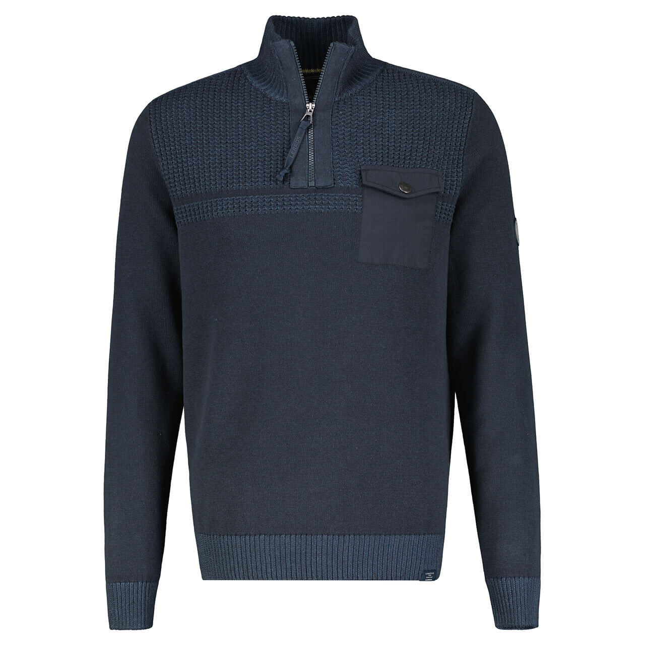 Lerros Herren Pullover Troyer classic navy knit 